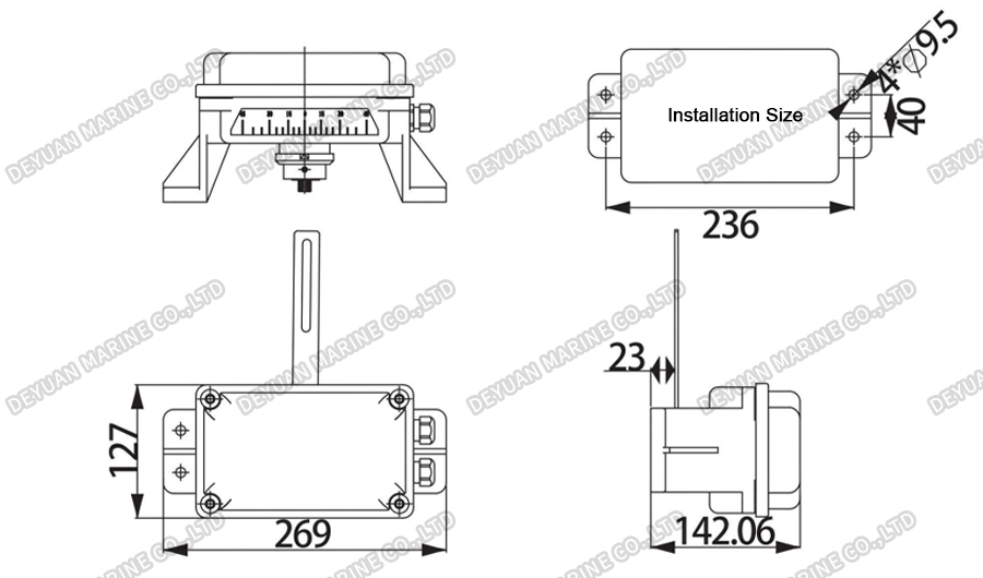 RA-2 Rudder Angle Transmitter-DEYUAN MARINE2 RA-2 Rudder Angle Transmitter-DEYUAN MARINE2