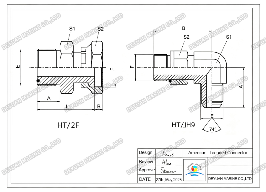 American Threaded Fitting -DEYUAN MARINE 6 American Threaded Fitting -DEYUAN MARINE 6