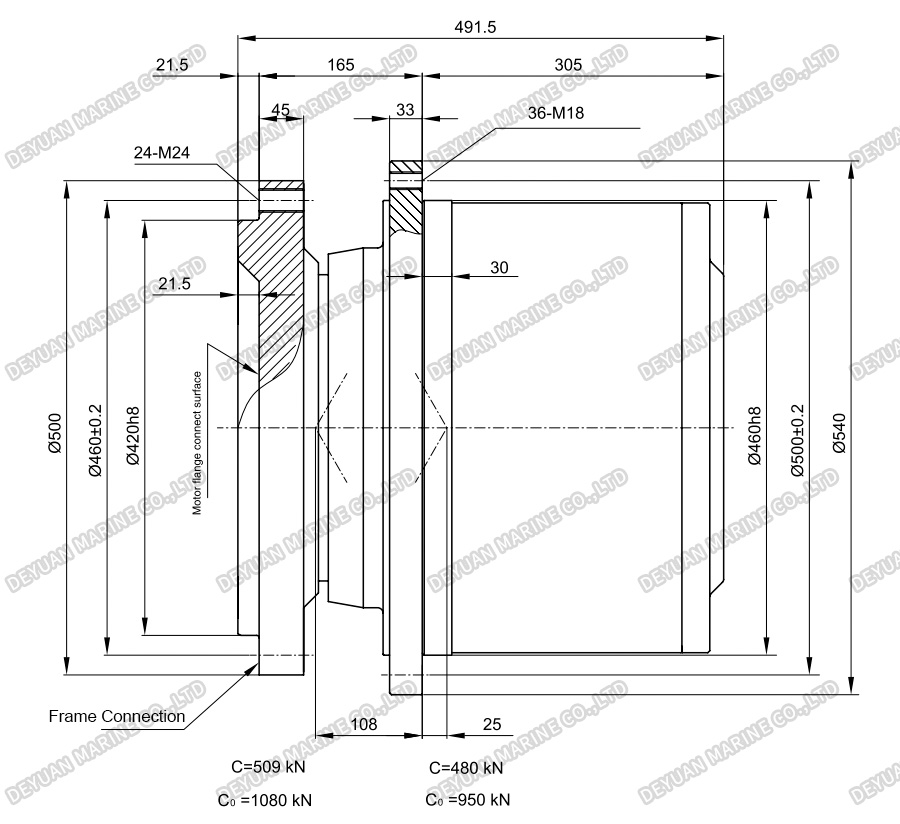 Compact High-Speed Rotating Housing Reducer-DEYUAN MARINE 6 Compact High-Speed Rotating Housing Reducer-DEYUAN MARINE 6