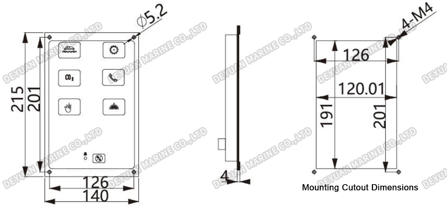 SFB-6Q Alarm Indicator Column-DEYUAN MARINE2 SFB-6Q Alarm Indicator Column-DEYUAN MARINE2