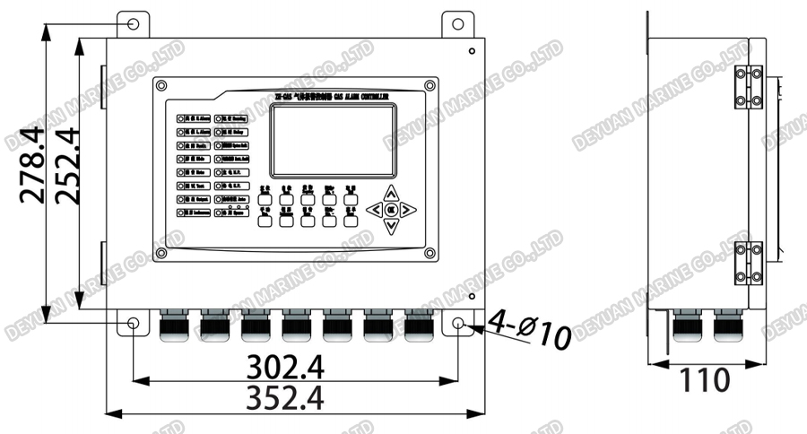 GAS-1F Wall Type Gas Alarm Controller-DEYUAN MARINE2 GAS-1F Wall Type Gas Alarm Controller-DEYUAN MARINE2