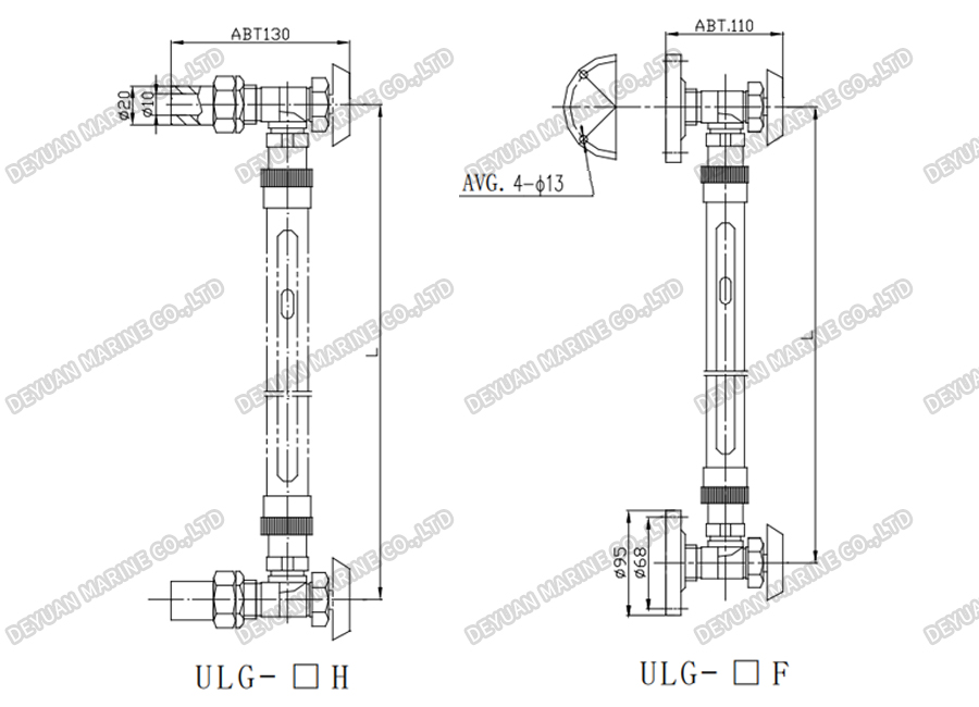 ULG Tubular Type Glass Level Gauge-DEYUAN MARINE3 ULG Tubular Type Glass Level Gauge-DEYUAN MARINE3