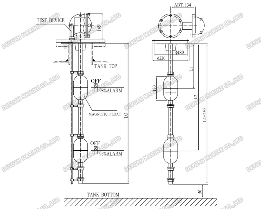 Tank Level Alarm Device-DEYUAN MARINE5 Tank Level Alarm Device-DEYUAN MARINE5