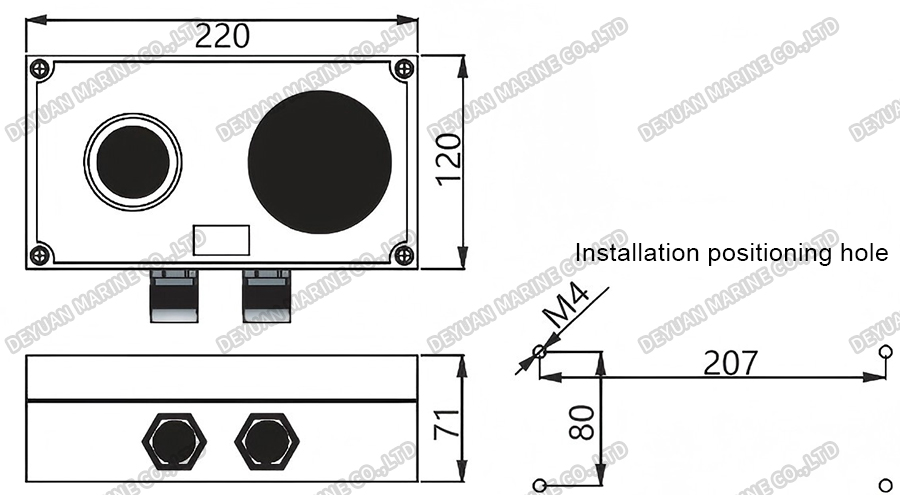 YLX120-F General Alarm Waterproof Light &Electronic Bell-DEYUAN MARINE2 YLX120-F General Alarm Waterproof Light &Electronic Bell-DEYUAN MARINE2