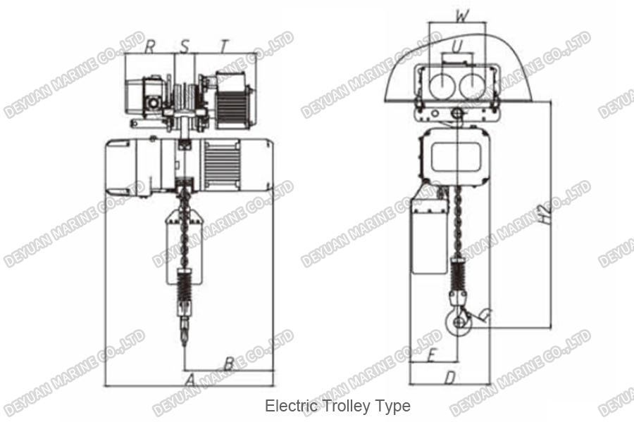250Kg-10Ton Enhanced Electric Chain Hoist-DEYUAN MARINE3 250Kg-10Ton Enhanced Electric Chain Hoist-DEYUAN MARINE3