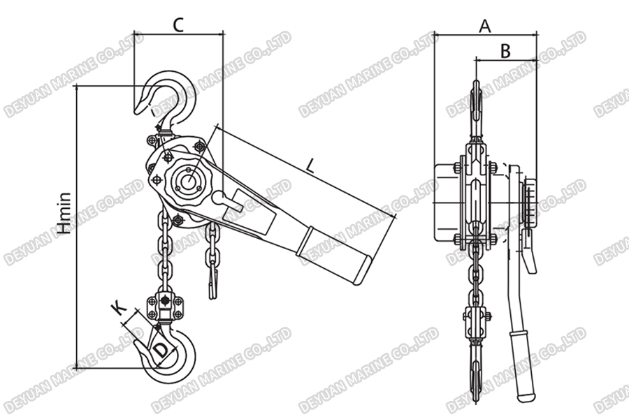 VA Manual Lever Hoist-DEYUAN MARINE3 VA Manual Lever Hoist-DEYUAN MARINE3
