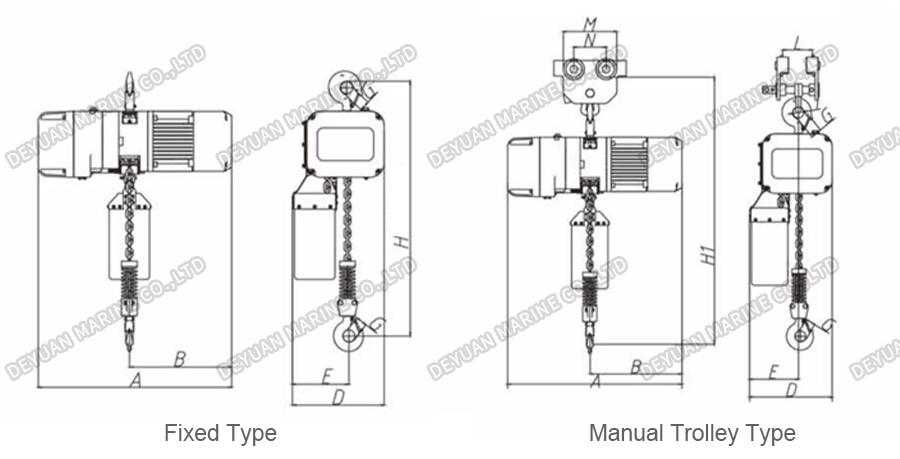 250Kg-10Ton Enhanced Electric Chain Hoist-DEYUAN MARINE2 250Kg-10Ton Enhanced Electric Chain Hoist-DEYUAN MARINE2