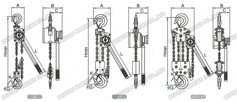 Aluminum Alloy Manual Lever Hoist-DEYUAN MARINE2 Aluminum Alloy Manual Lever Hoist-DEYUAN MARINE2