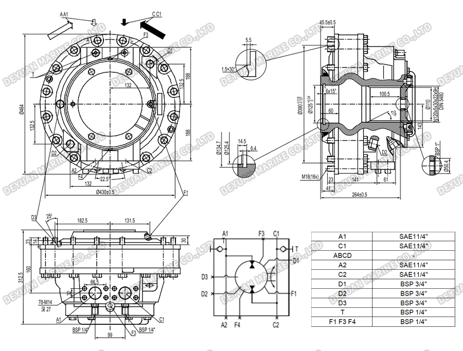 XHCA Hydraulic Motor -DEYUAN MARINE 2 XHCA Hydraulic Motor -DEYUAN MARINE 2