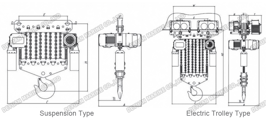 15Ton-50Ton E Series Electric Chain Hoist-DEYUAN MARINE2 15Ton-50Ton E Series Electric Chain Hoist-DEYUAN MARINE2
