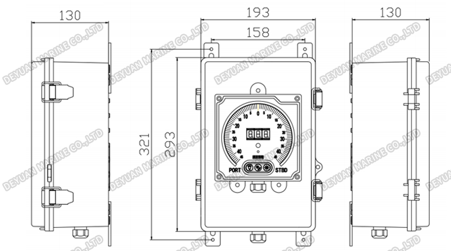 RA-1G Wall Type Rudder Angle Indicator (Weather-proof)-DEYUAN MARINE2 RA-1G Wall Type Rudder Angle Indicator (Weather-proof)-DEYUAN MARINE2