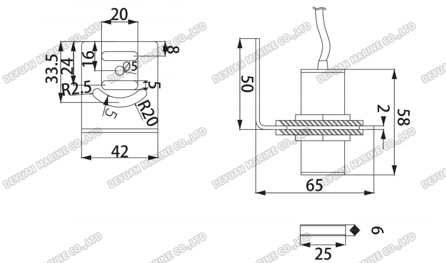 CWZ-2 Wall Type Sensor-DEYUAN MARINE2 CWZ-2 Wall Type Sensor-DEYUAN MARINE2