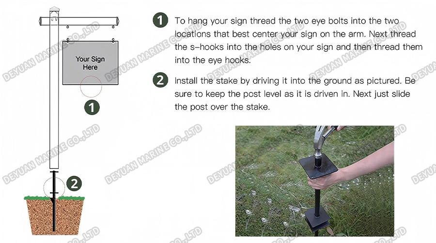 Real Estate Sign Post-DEYUAN MARINE5. Real Estate Sign Post-DEYUAN MARINE5.