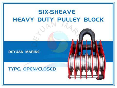 Six Sheave Block Heavy Duty 100 Ton Pulley for Pulling Ship