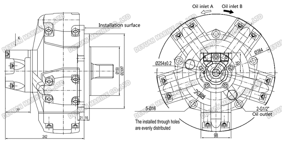 XHM High Torque Hydraulic Motor-DEYUAN MARINE 6 XHM High Torque Hydraulic Motor-DEYUAN MARINE 6