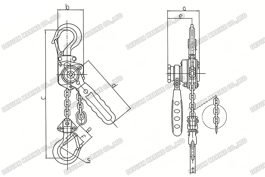 Mini Manual Lever Hoist-DEYUAN MARINE4 Mini Manual Lever Hoist-DEYUAN MARINE4