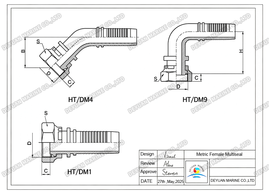 Metric Female Multiseal-DEYUAN MARINE 4. Metric Female Multiseal-DEYUAN MARINE 4.