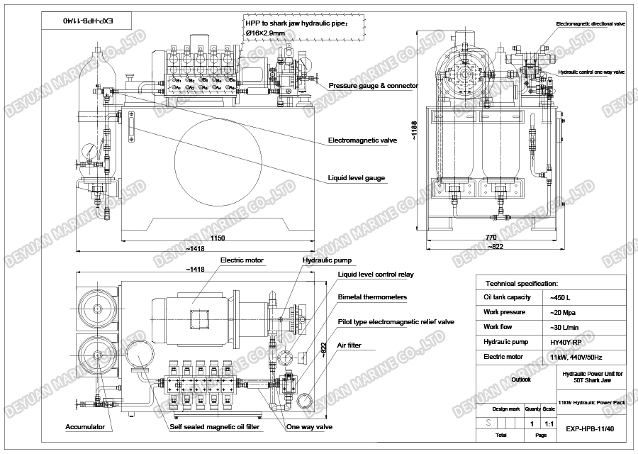 Hydraulic Power Pack Unit-DEYUAN MARINE 7 Hydraulic Power Pack Unit-DEYUAN MARINE 7