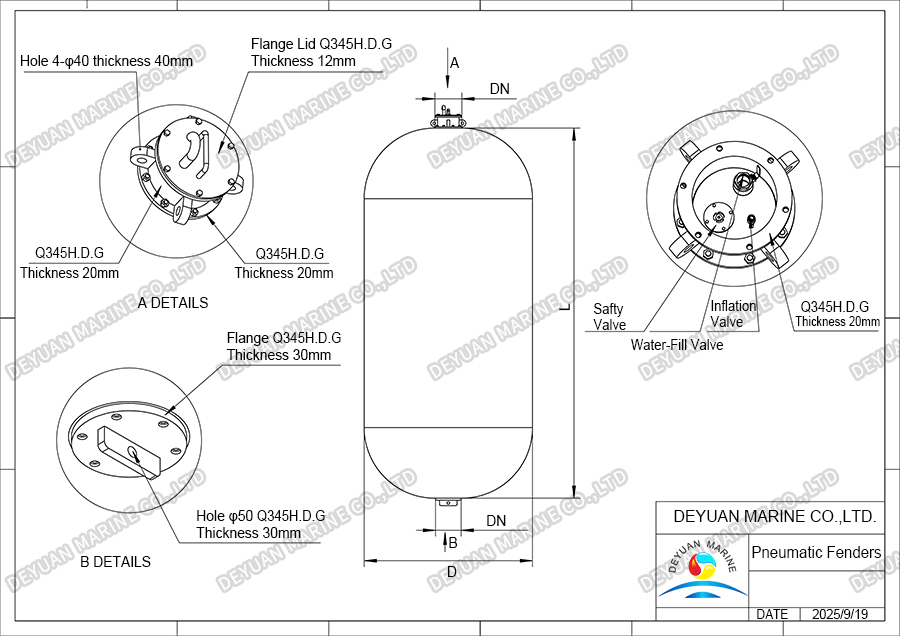 2500x5500 Submarinr Pneumatic Fender-DEYUAN MARINE3 2500x5500 Submarinr Pneumatic Fender-DEYUAN MARINE3