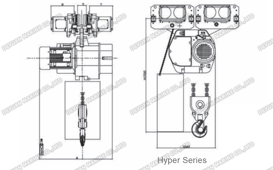 6Ton-50Ton Hyper Series Electric Chain Hoist-DEYUAN MARINE3 6Ton-50Ton Hyper Series Electric Chain Hoist-DEYUAN MARINE3