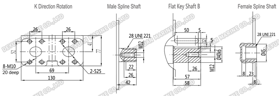 XHGS Low Speed High Torque Hydraulic Motor-DEYUAN MARINE 4 XHGS Low Speed High Torque Hydraulic Motor-DEYUAN MARINE 4