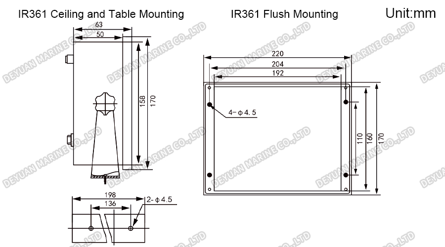 Highlighting Digital Tube Digital Gyro Repeater-DEYUAN MARINE 3 Highlighting Digital Tube Digital Gyro Repeater-DEYUAN MARINE 3