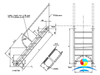 4667mm Model A&B Steel Inclined Ladder For Ship