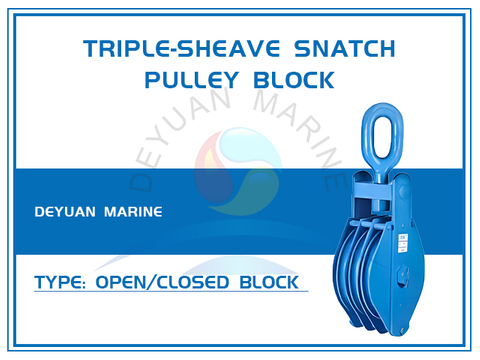 Triple Sheave Snatch Pulley Block
