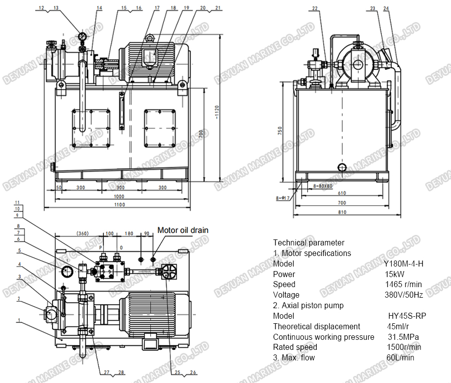 Marine Hydraulic Power Unit-DEYUAN MARINE2