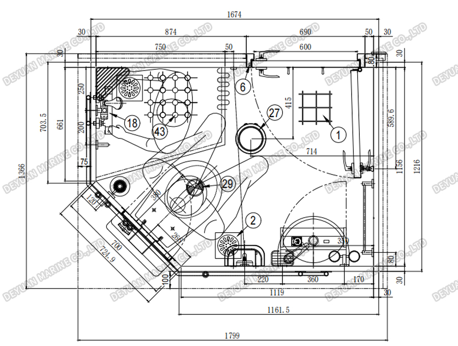 Marine Wet Sanitary Unit T3 Type-DEYUAN MARINE
