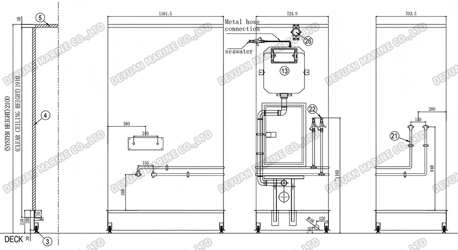 Marine Wet Sanitary Unit T4 Type-DEYUAN MARINE6