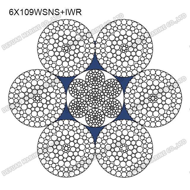 6×109WSNS Class Compacted Strand Wire Rope