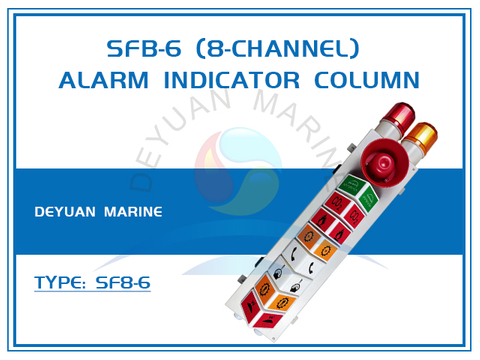 SFB-6 (8-Channel) Alarm Indicator Column