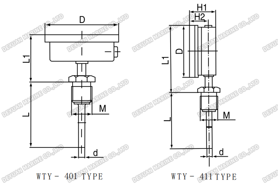 Pressure Type Anti-Vibration Thermometer-DEYUAN MARINE4