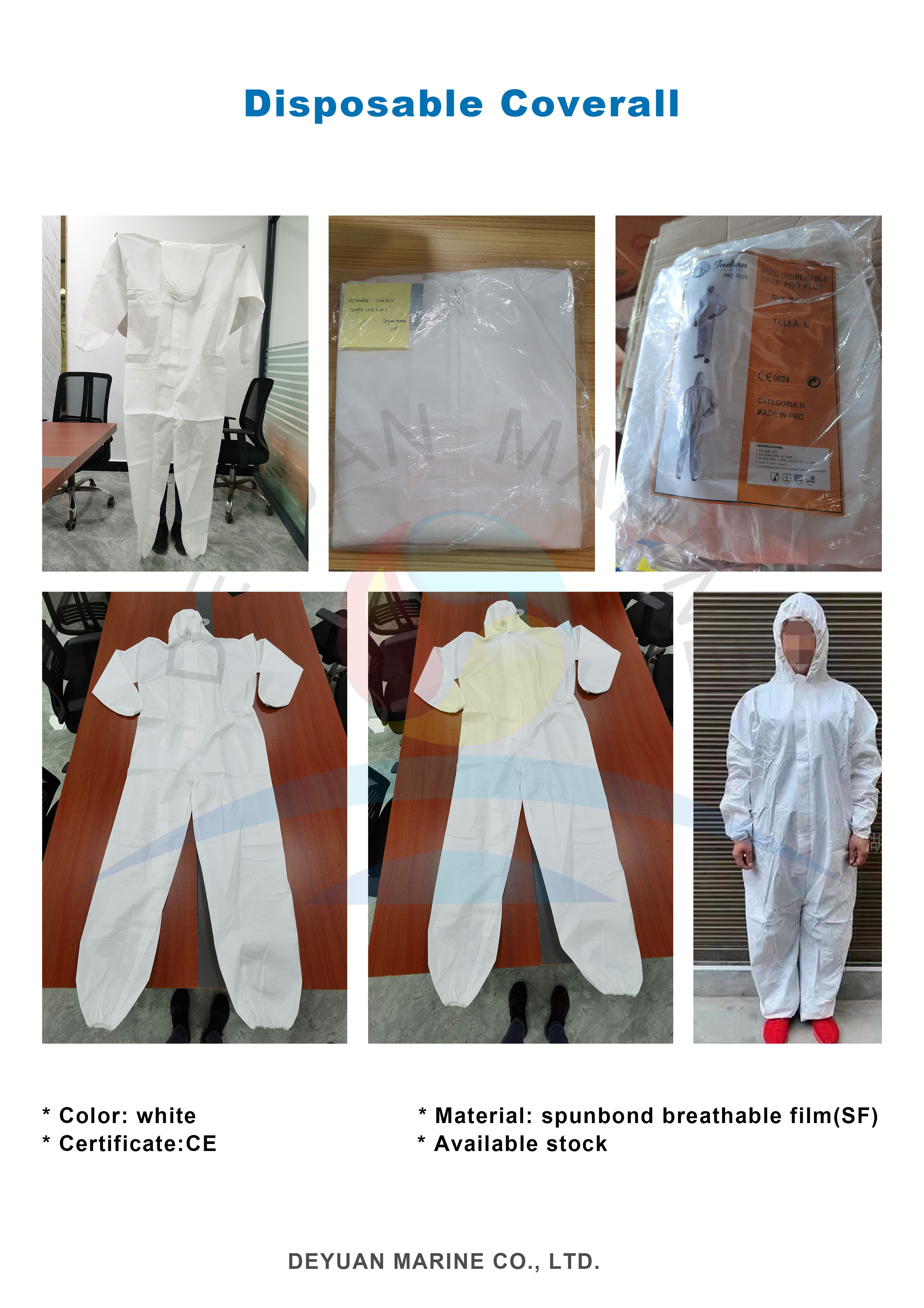Disposable Protective Clothing/Overall