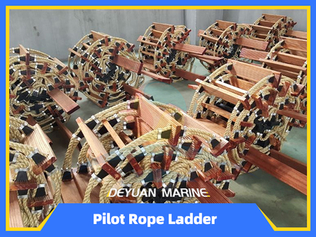 Hard Wood Pilot's Rope Ladder for embarkation -- Deyuan Marine ...