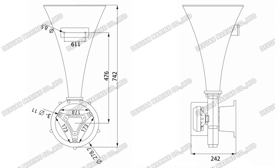 DDK Electric Whistle-DEYUAN MARINE2