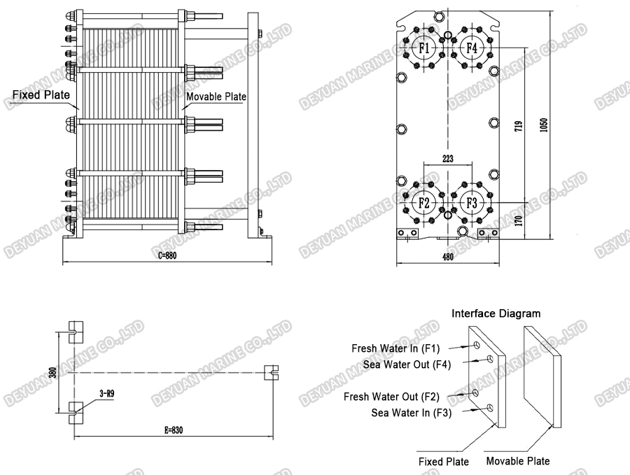 Plate Heat Exchanger Process Calculation Sheet-DEYUAN MARINE