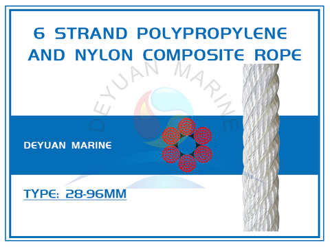 6 Strand Polypropylene And Nylon Composite Rope