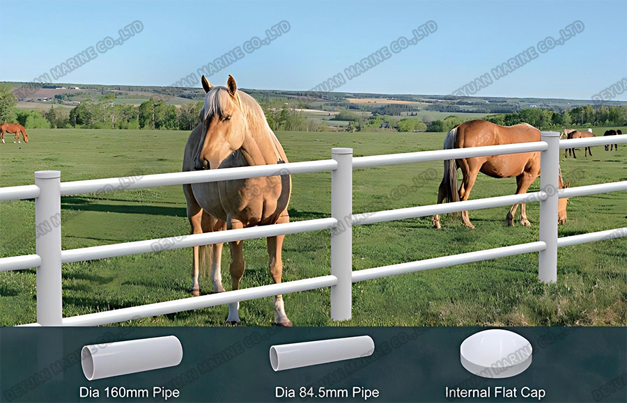 PVC Round Pipe Horse Fence-DEYUAN MARINE2