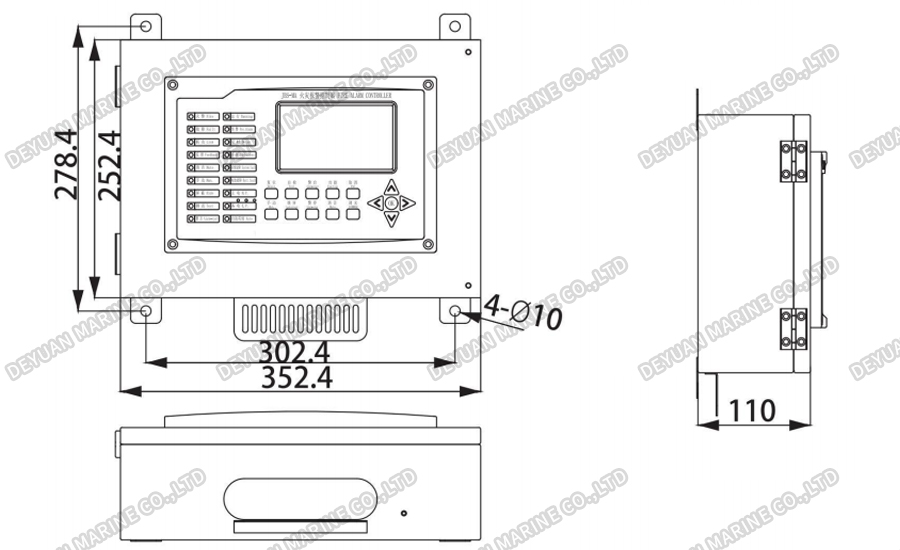 JBS-MA Wall Type Addressable Fire Alarm Controller-DEYUAN MARINE2