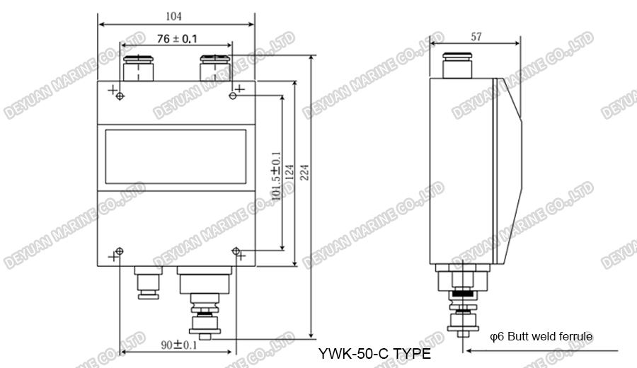 YWK-50-C Pressure Controller-DEYUAN MARINE2