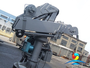 Marine Hydraulic Folding And Telescopic boom Crane With Marine Certificates