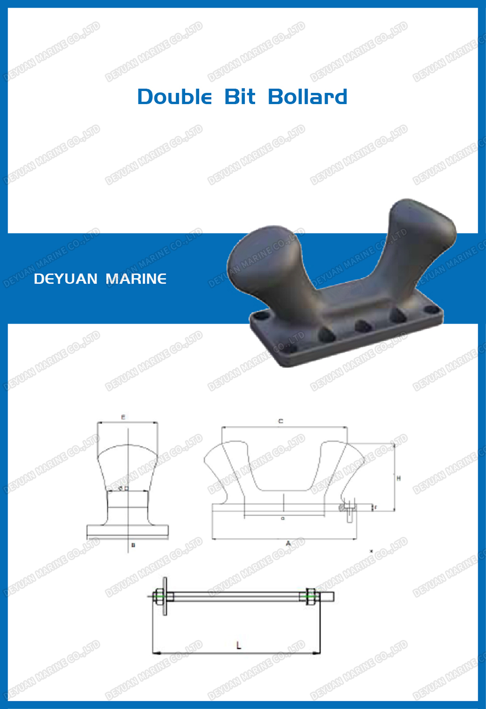 Dockside Bollard Double Bitt Bollard For Ports And Harbors From China ...