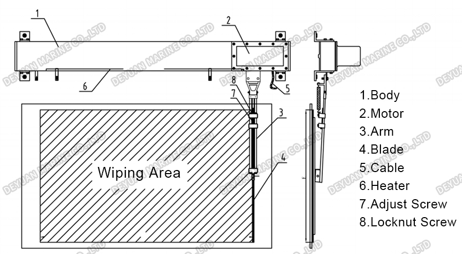 WGP Horizontal Electric Window Wiper-DEYUAN MARINE4