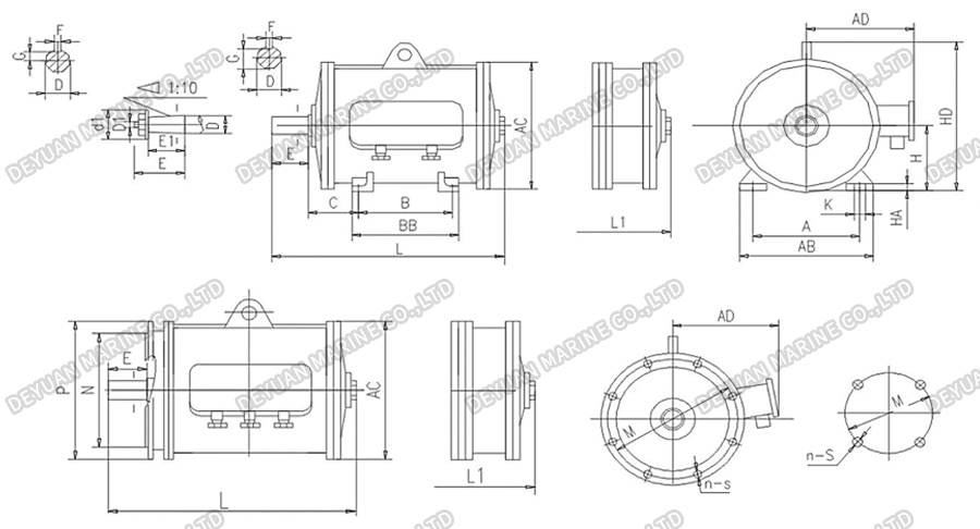 JZ2-H Series of Marine Crane With Three-Phase Asynchronous Motor-DEYUAN MARINE4