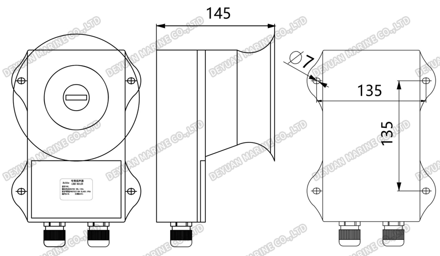 YHC10-1 YHC5-1 High Pitch Loudspeakers-DEYUAN MARINE2