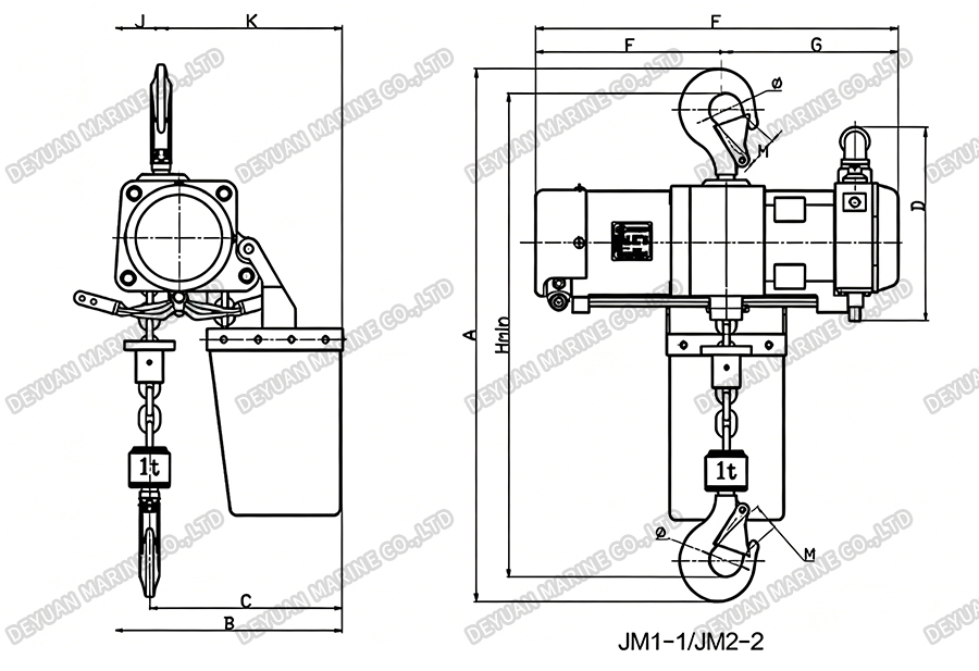 JM Air Hoists Fixed Series(13t)-DEYUAN MARINE3