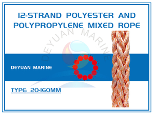 12-Strand Polyester And Polypropylene Mixed Rope