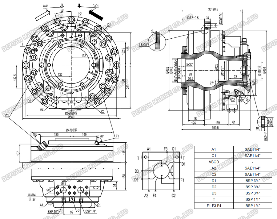 Hydraulic Motor Designed To DNV Standards-DEYUAN MARINE 3